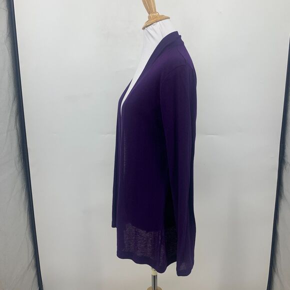 J Crew Cardigan Womens XS Extra Small Mulberry Cotton Blend Open Front Knit - Picture 4 of 11